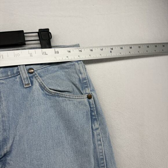 Vintage Wrangler Fits 30x33 Blue Light Wash Cowboy Rancher Straight Western Y2K - Picture 5 of 13
